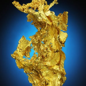Crystallized Native Gold on Limonite Matrix Natural Gold Specimen