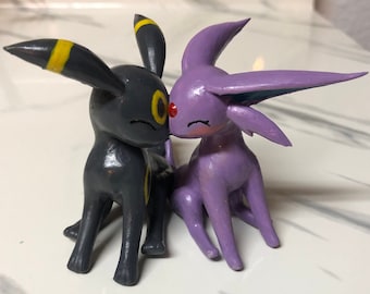ポケモン ブラッキー＆エーフィ フィギュア 3Dプリントポケモン樹脂