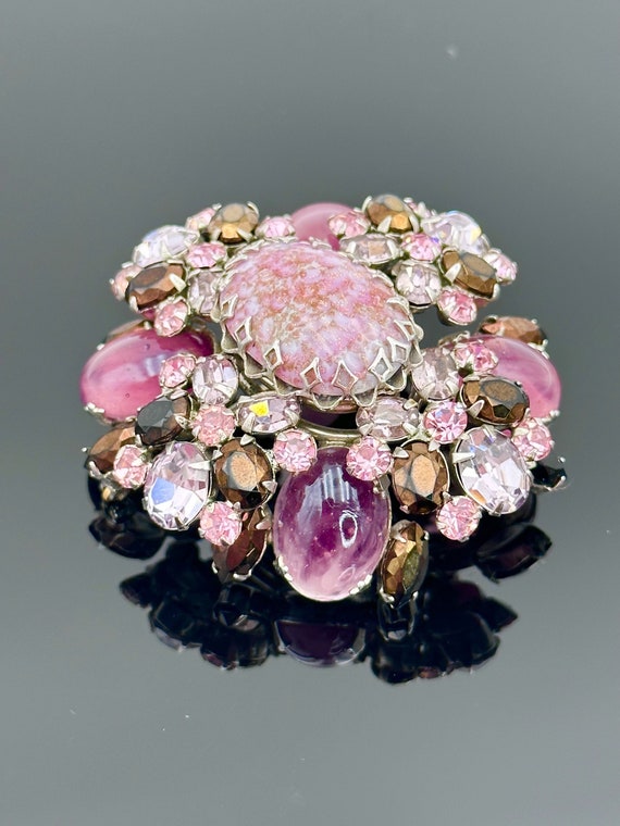 Vintage SCHREINER Brooch BOOK PIECE Signed Schreiner New York