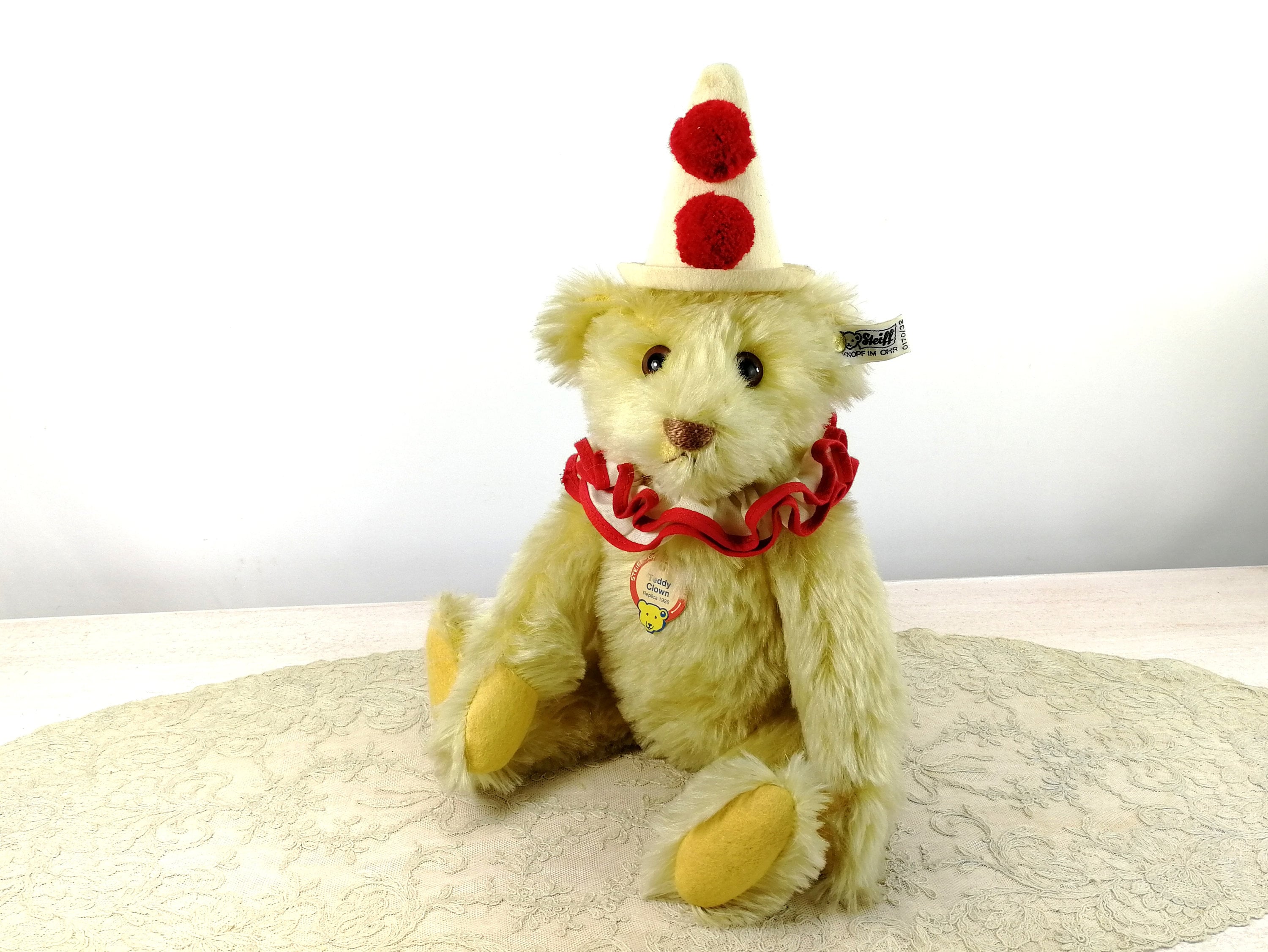 Steiff Teddy Clown Bear 1926 Replica All Ids 13 Inches Vintage
