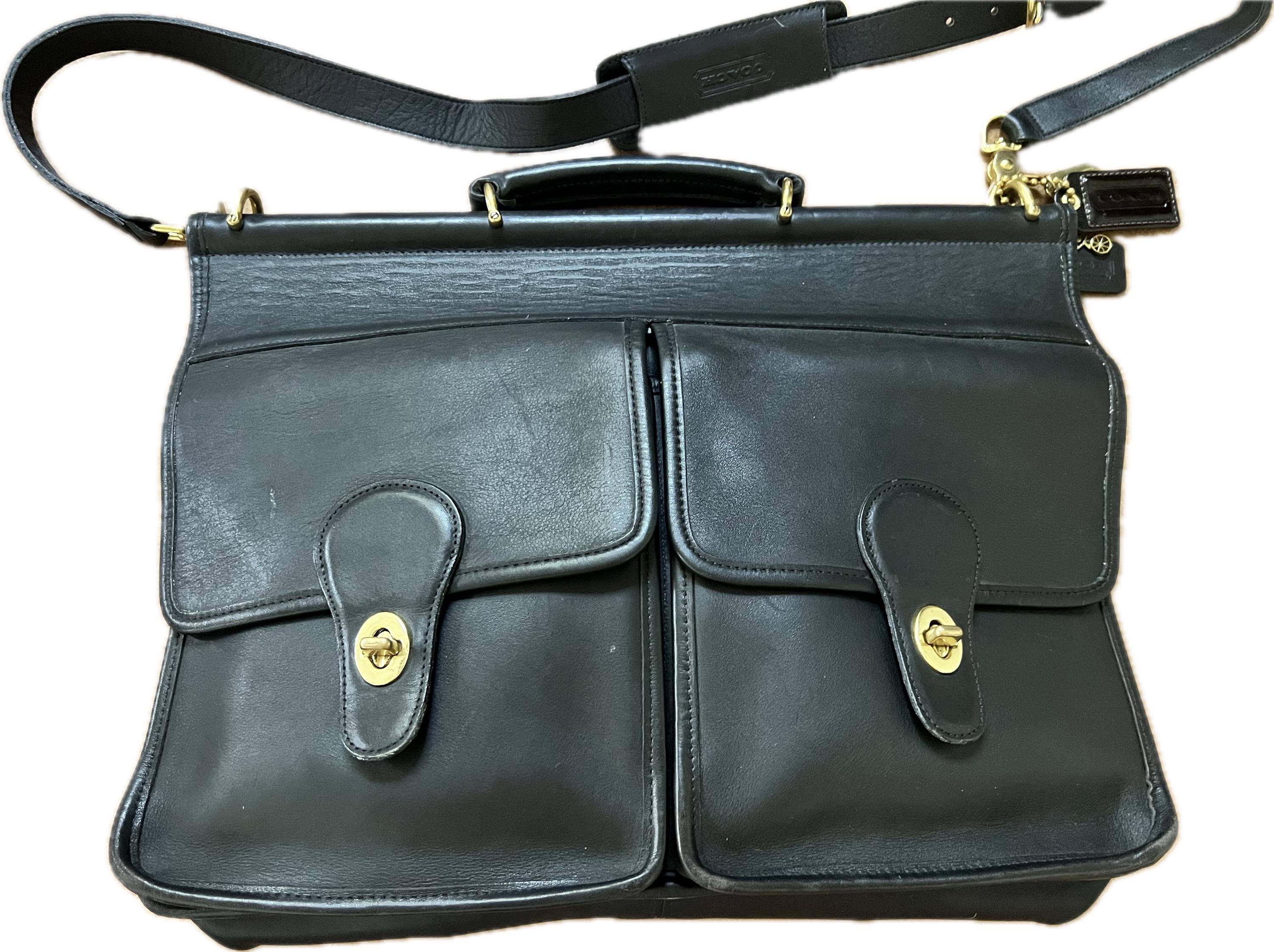 Vintage Coach 5279 Kensington Bag Briefcase Black Leather Lawyer