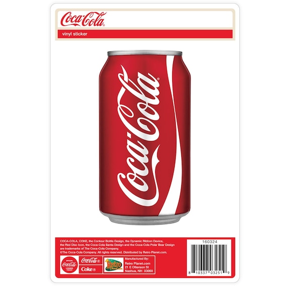 Modern Coca-cola Classic Gloss Vinyl Sticker Retro Soda Pop Can