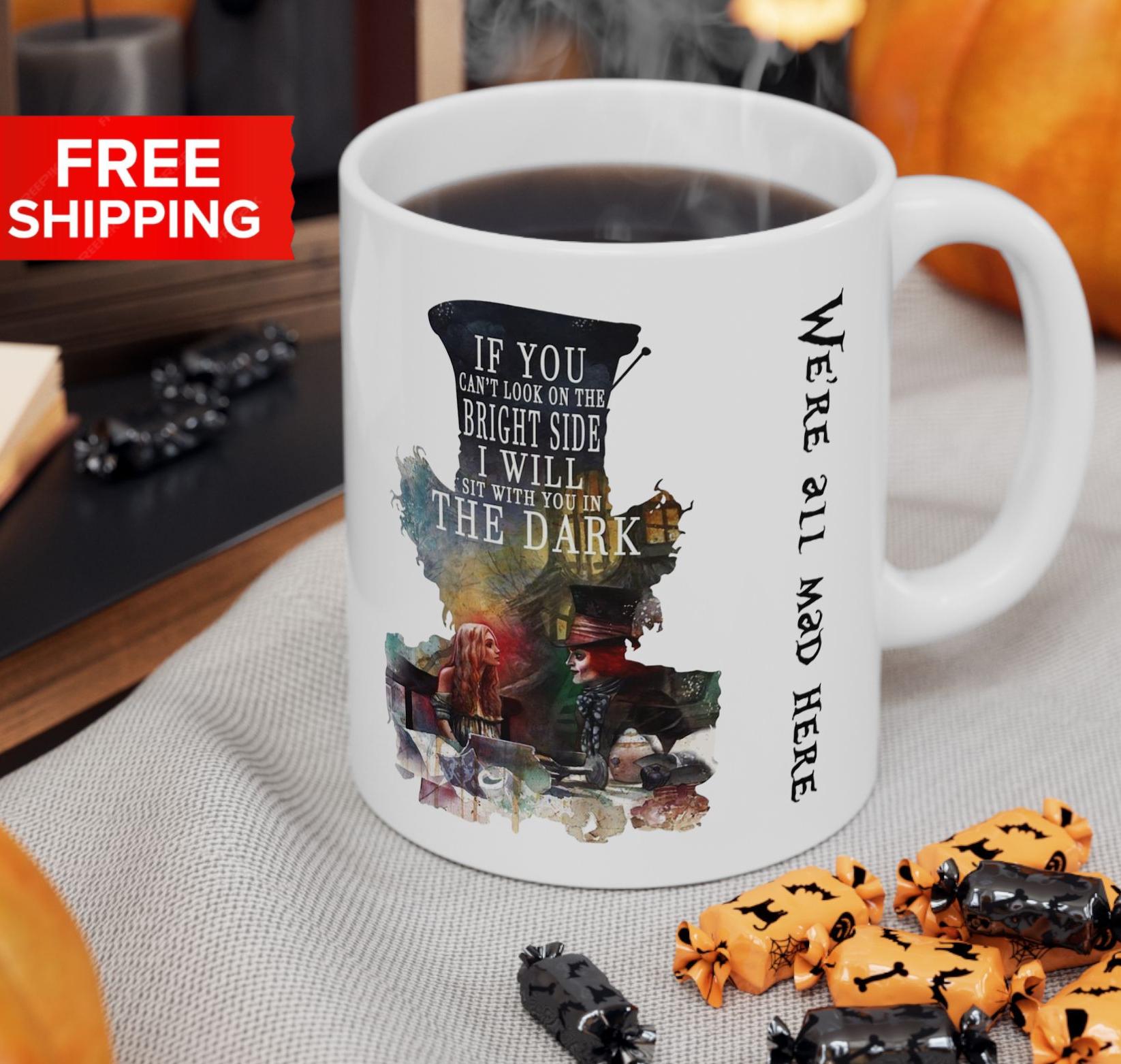 不思議の国のアリス風の気まぐれな陶器製コーヒーマグ - マッド