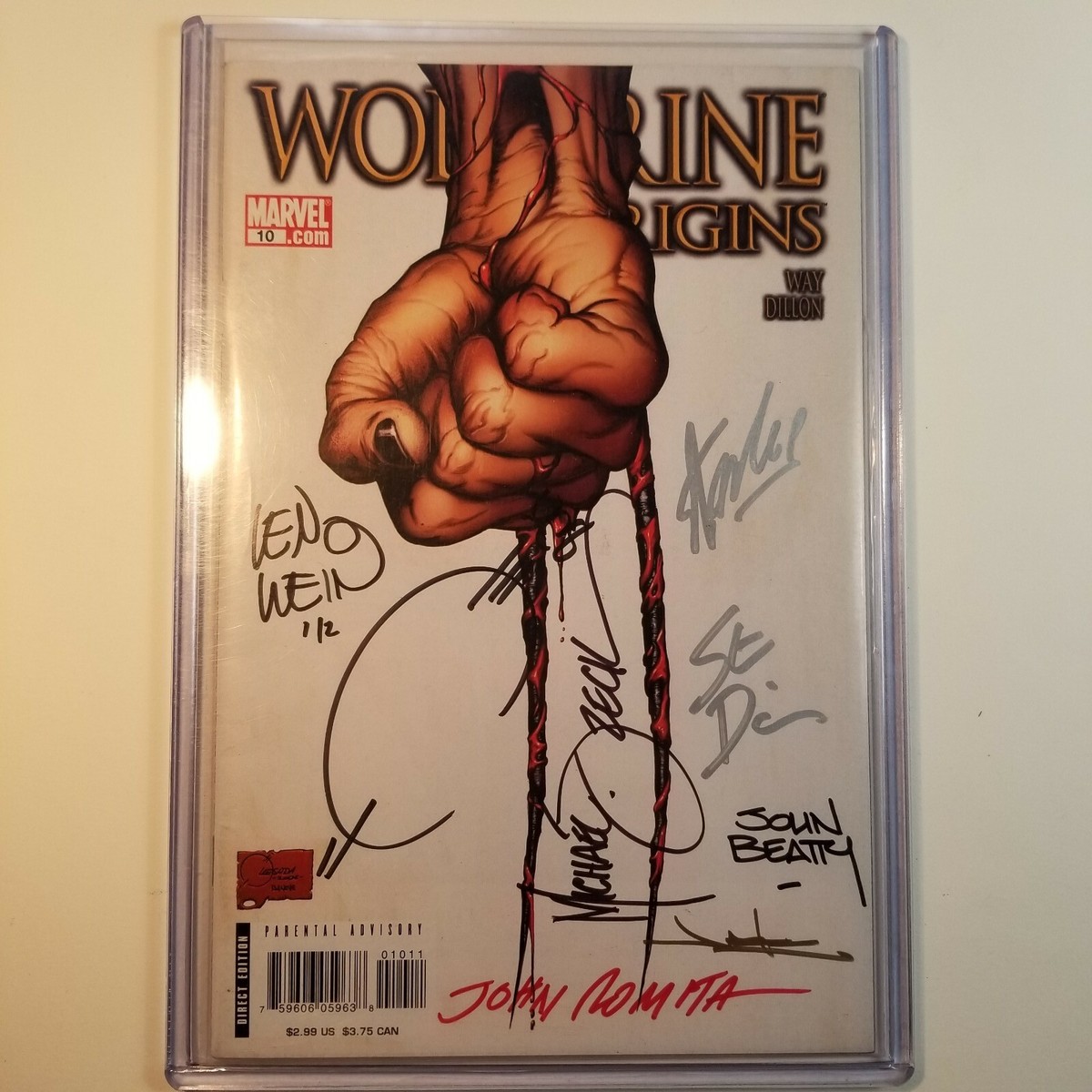 Signed Stan Lee Len Wein 8 Autographs Marvel Wolverine Origins #10