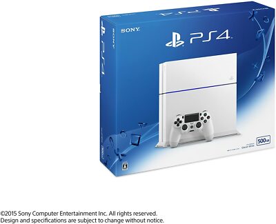 SONY Playstation 4 PS4 Glacier White Console 500GB CUH-1200AB02 w