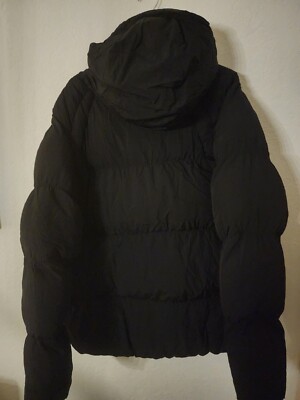 Nike Air Jordan Mens Essential Puffer Hooded Jacket Sz L Black/Red