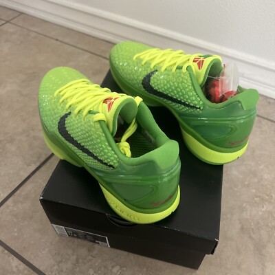 Nike Zoom Kobe 6 Protro Low Grinch Mens Sz 10 Brand New Authentic