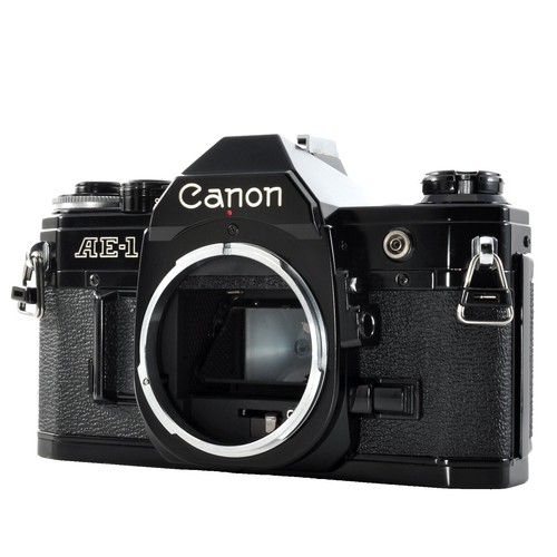 Canon AE-1 Black 35mm SLR Film Camera Body Only-Tested and working
