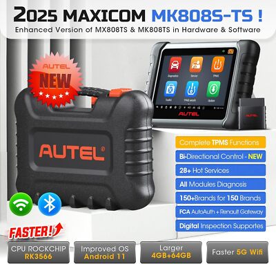 2025 Autel MaxiCOM MK808S-TS Bidirectional & TPMS Programming