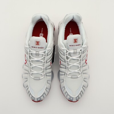 FZ4344-001 Nike Shox TL Platinum Tint Gym Red White Silver Grey