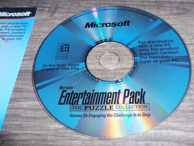 Microsoft Entertainment Pack The Puzzle Collection PC CD-ROM 1997