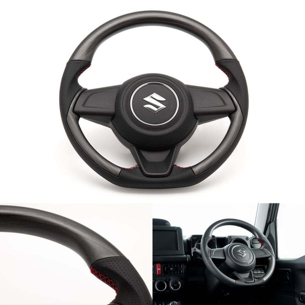 Jimny SUZUKI Wood Leather Steering Wheel JB74, 64 Sierra 2018+