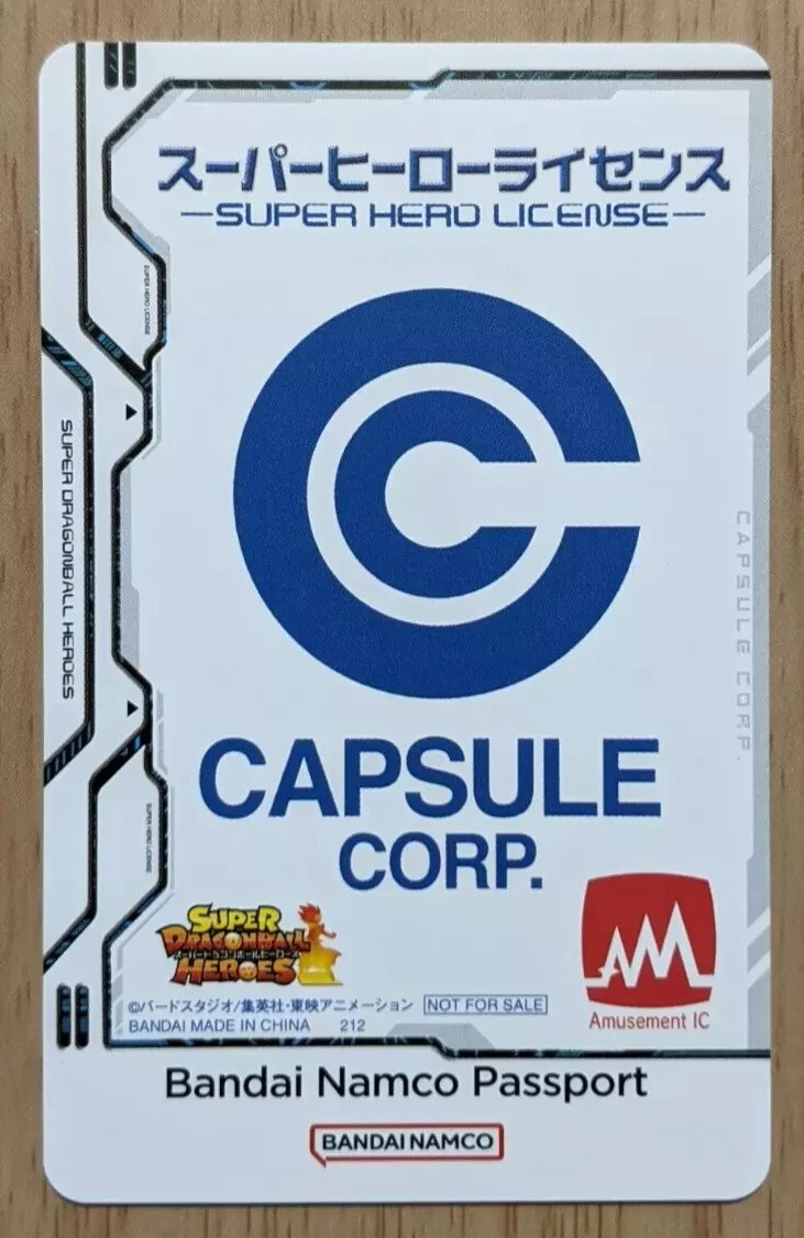 Bandai Namco BANAPASSPORT Card Super Dragon Ball Heroes bana pass
