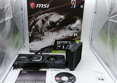 MSI GeForce RTX 2080 Ti Sea Hawk 11GB GDDR6 Water Cooled GPU PCIe