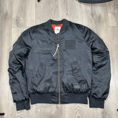 Adidas Originals x Run DMC Bomber Jacket Black Red Lining Men's
