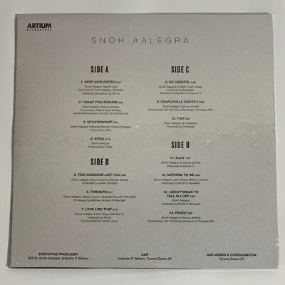 Snoh Aalegra Ugh Those Feels Again 2LP Vinyl Limited Black 12