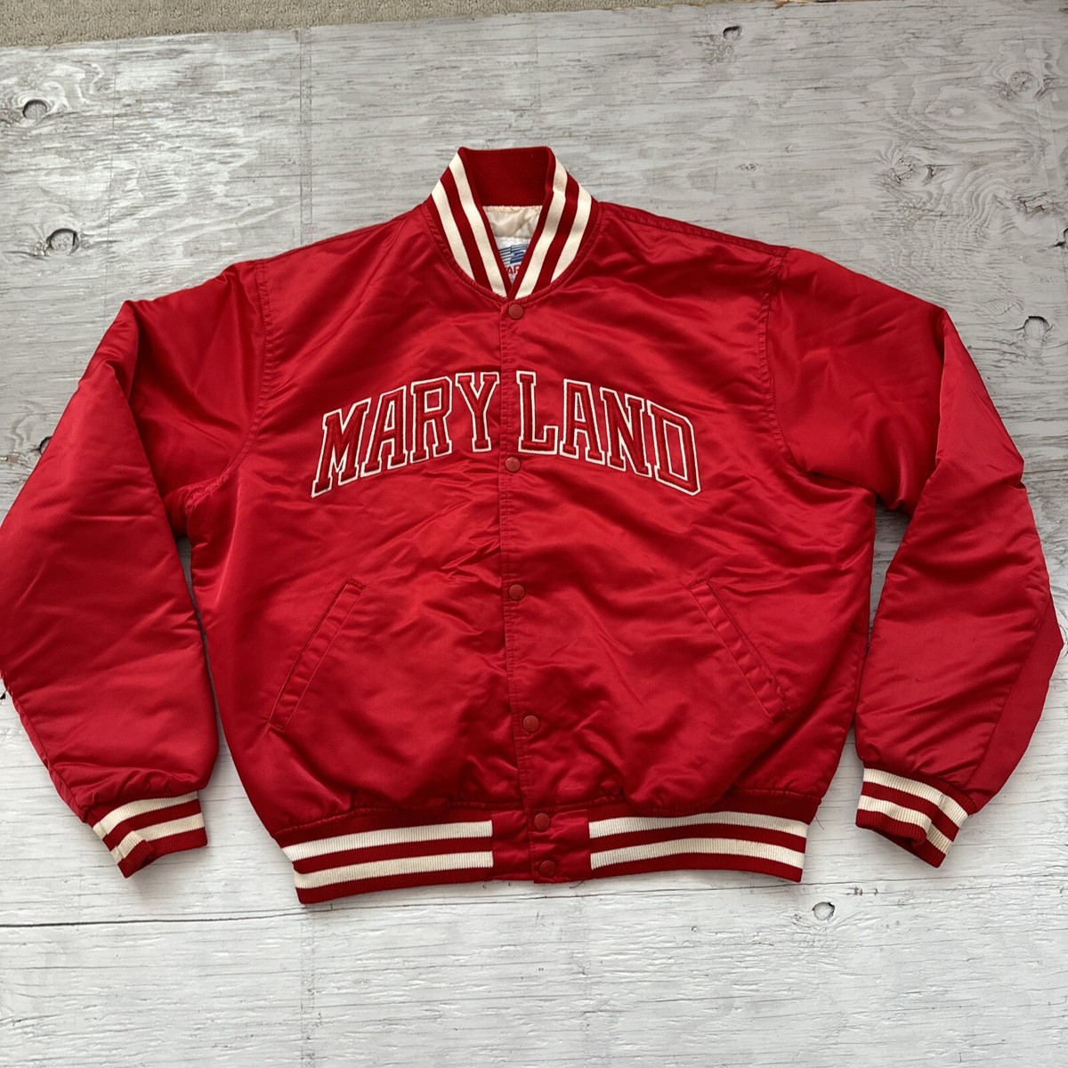 Vintage 80s Starter NCAA University Of Maryland Terrapins Satin