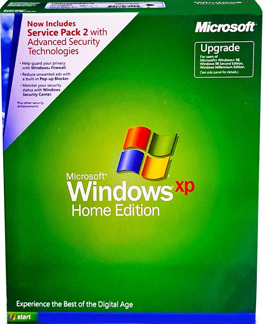 Windows XP Home Ed. Upgrade w/SP2 for PC, Vintage 2002 Collectible