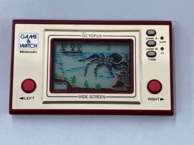 NINTENDO GAME AND & WATCH Octopus Wide Screen Vintage Tested