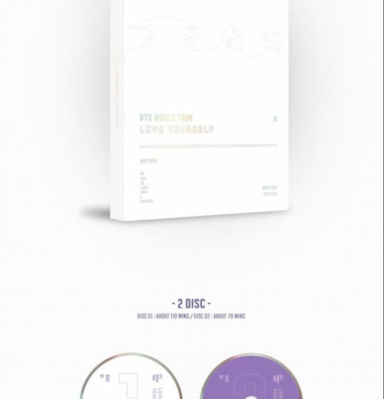 BTS WORLD TOUR LOVE YOURSELF NEWYORK DVD 2 DISC+PhotoBook+No Photo