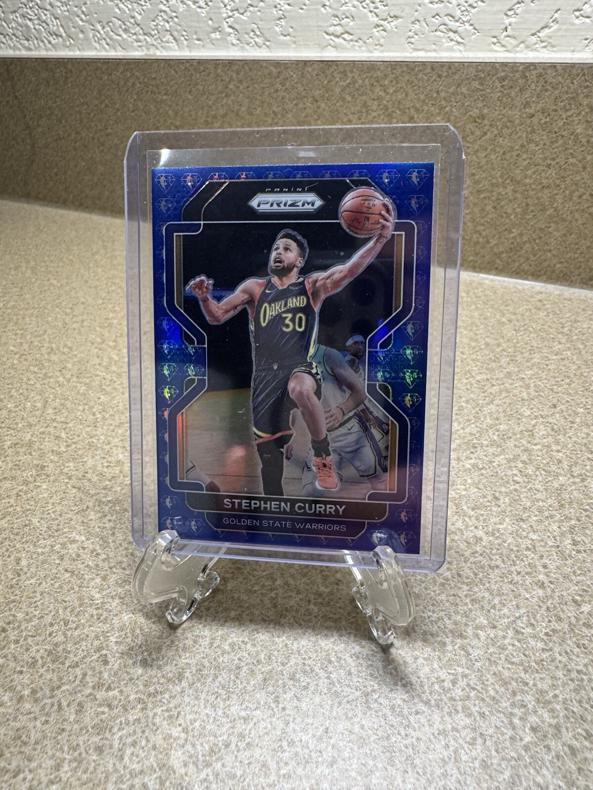 Stephen Curry 2021 Prizm #154 Blue NBA 75th Anniversary Price