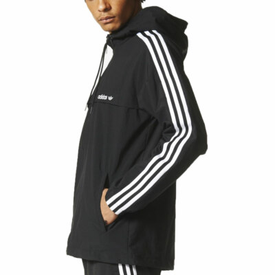 Adidas Originals 3-Stripes Windbreaker Men's Track Top Black/White