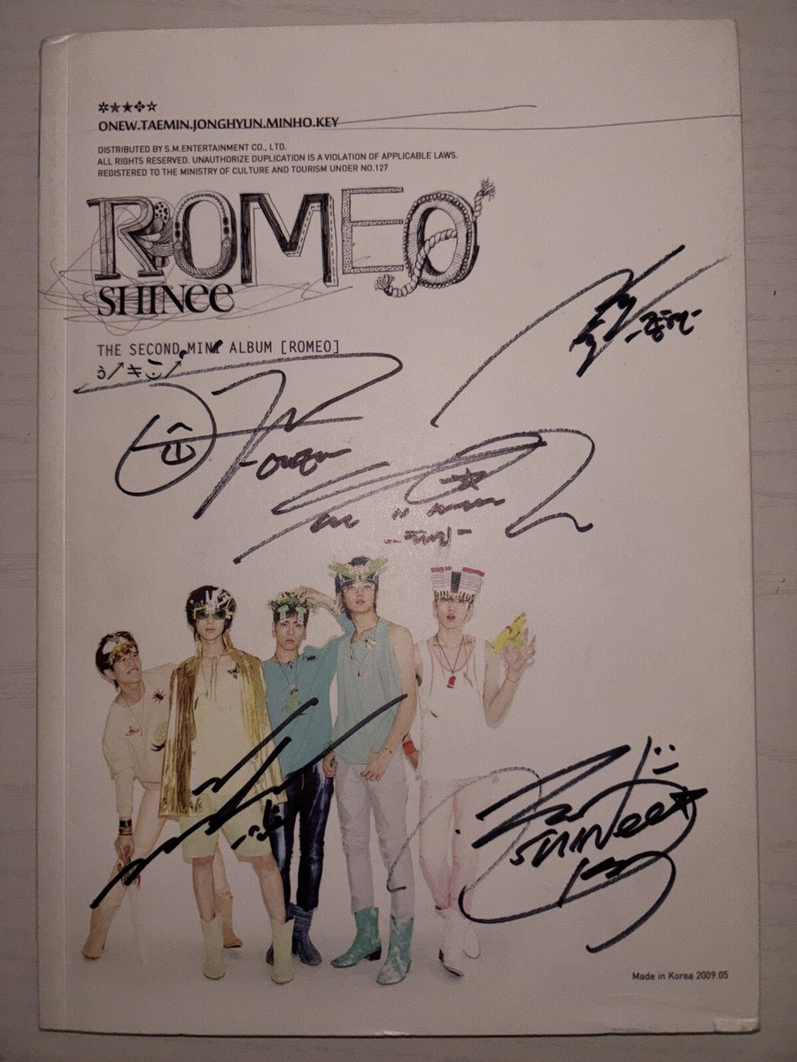 SHINee [ROMEO] All Member Signed Album Minho VER | eBay