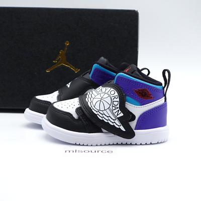 Size 6 Toddler Kid's Jordan Sky Jordan 1 Sneakers BQ7196-154 White