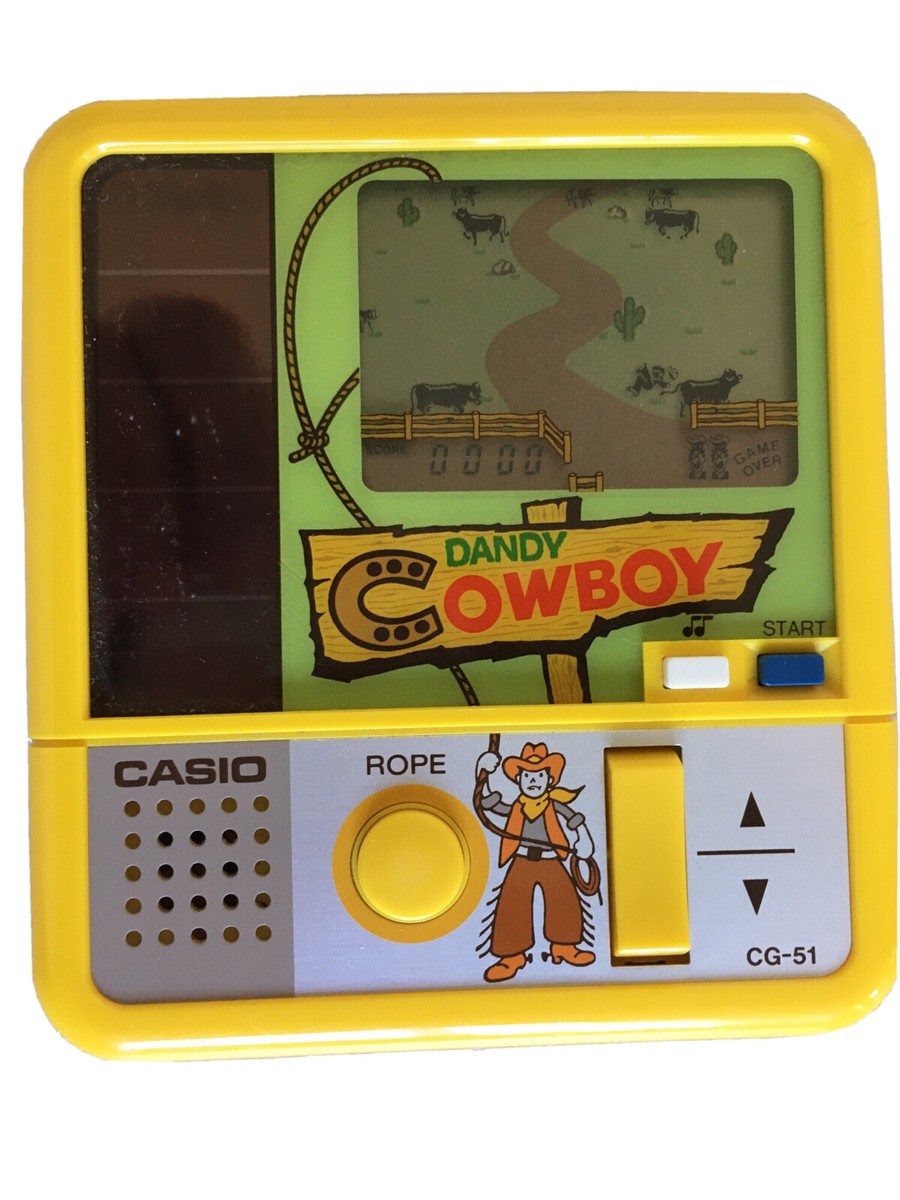 Casio Solar DANDY COWBOY CG-51 Vintage LCD Electronic Handheld