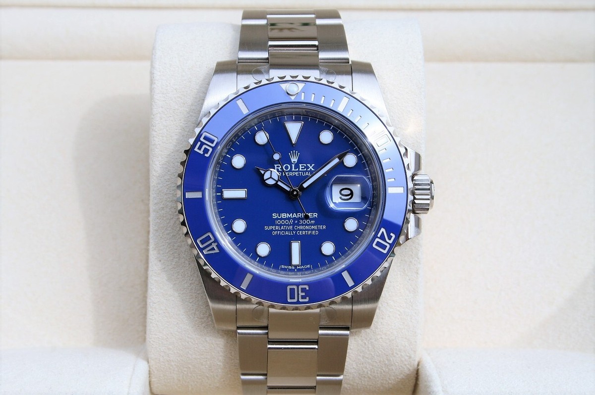 Rolex Submariner 'Smurf' 18kt White Gold Blue Ceramic 116619LB