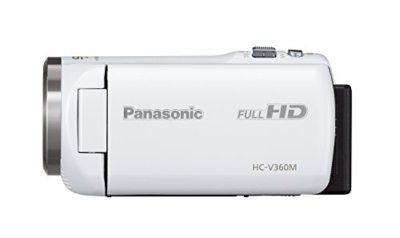 Panasonic HD Camcorder HC-V360M-W 2.2MP 16GB 90x zoom White