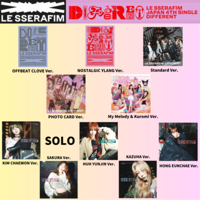 LE SSERAFIM - DIFFERENT Japan 4th Single Official Sealed CD SOLO