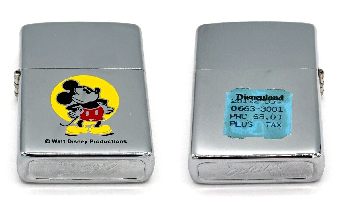 Mickey Mouse - Zippo Lighter 1975 -UNFIRED with DISNEYLAND PRICE