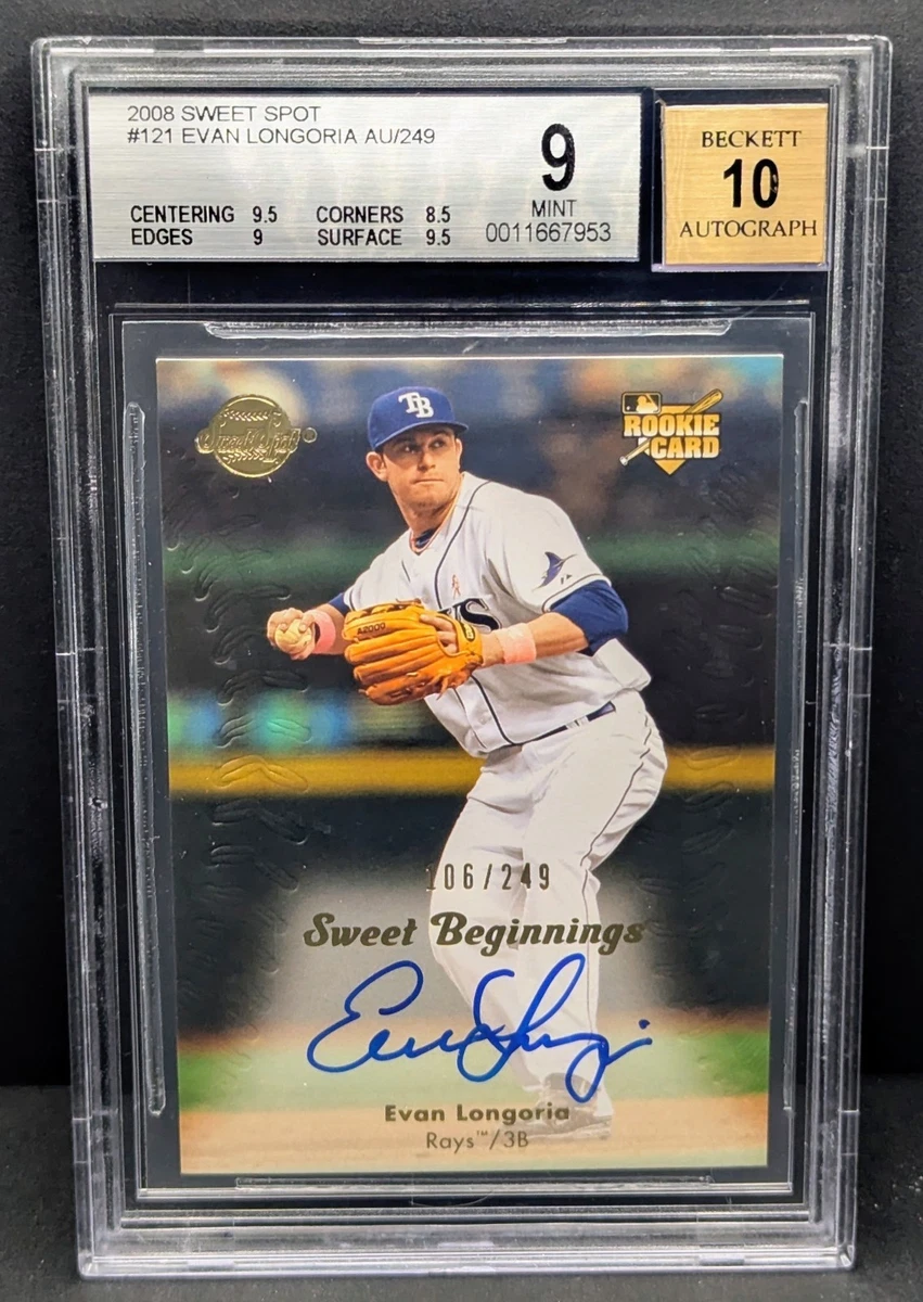 Evan Longoria Autographed Baseball Sports Trading Cards