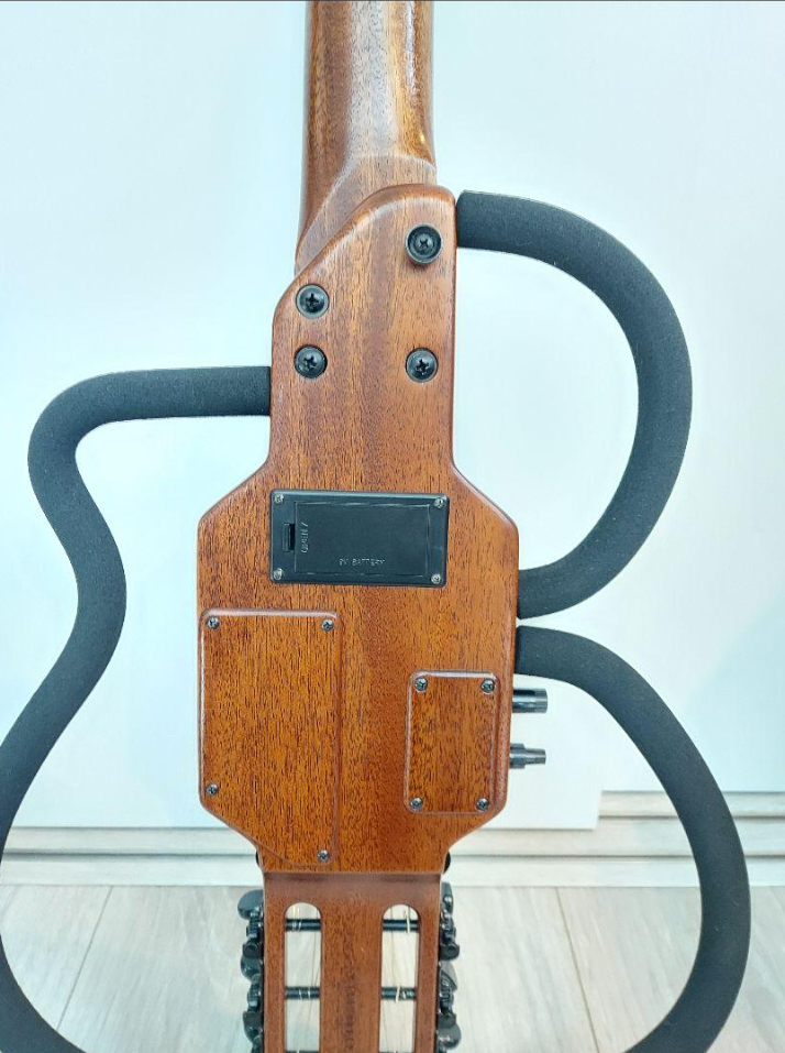 Aria AS-101S Sinsonido Steel String Silent Travel Guitar Very Good