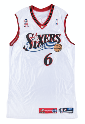 2002 Allen Iverson Game Used & Signed Julius Erving 