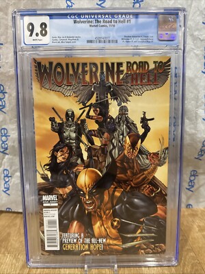Wolverine Road to Hell #1 CGC 9.8 2010 Graded Comic New Slab Fire