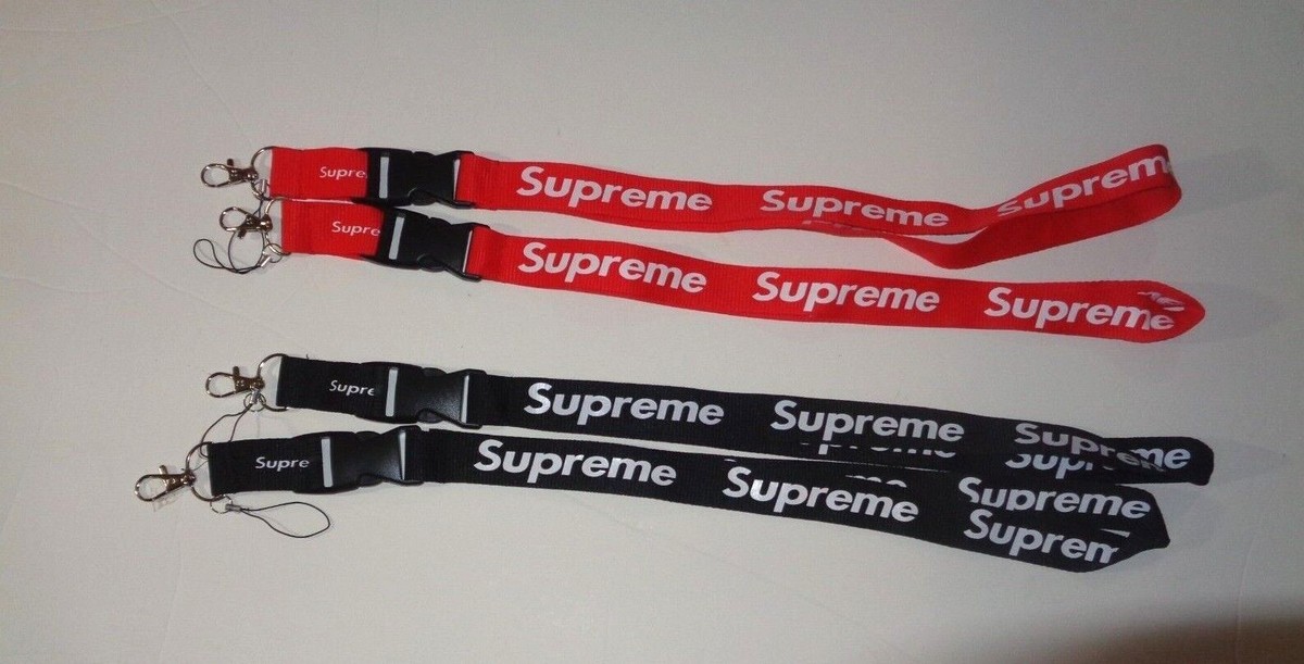 2pcs supreme neck lanyard key chains | eBay