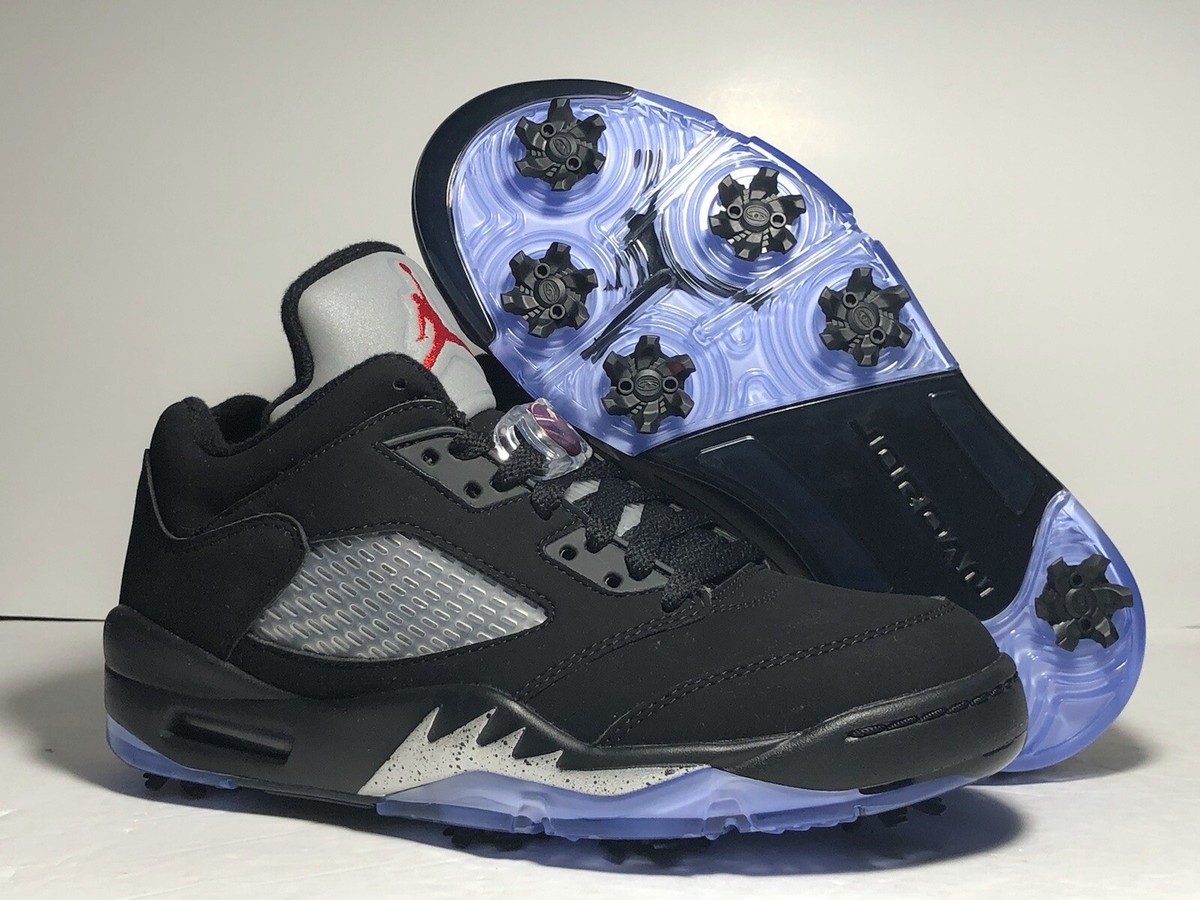 Nike Air Jordan 5 Low Golf Men's 6 / Women's 7.5 Black Metallic