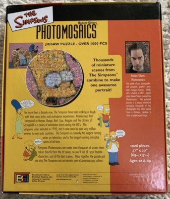 New The Simpsons Family Photomosaics 1000 Piece Jigsaw Puzzle