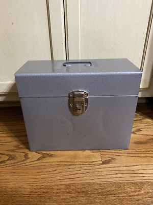 VINTAGE Industrial Security Lock Metal Box Gray Versa Boxes