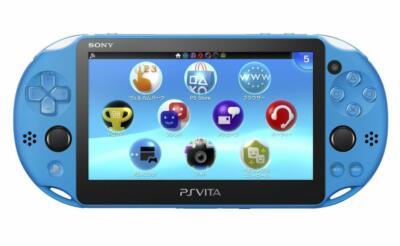 USED PS Playstation vita Wi-Fi model AQUA BLUE with all items ZA23