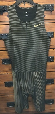 Nike Pro Elite Speed Suit Track & Field Black Gold CW2567-077