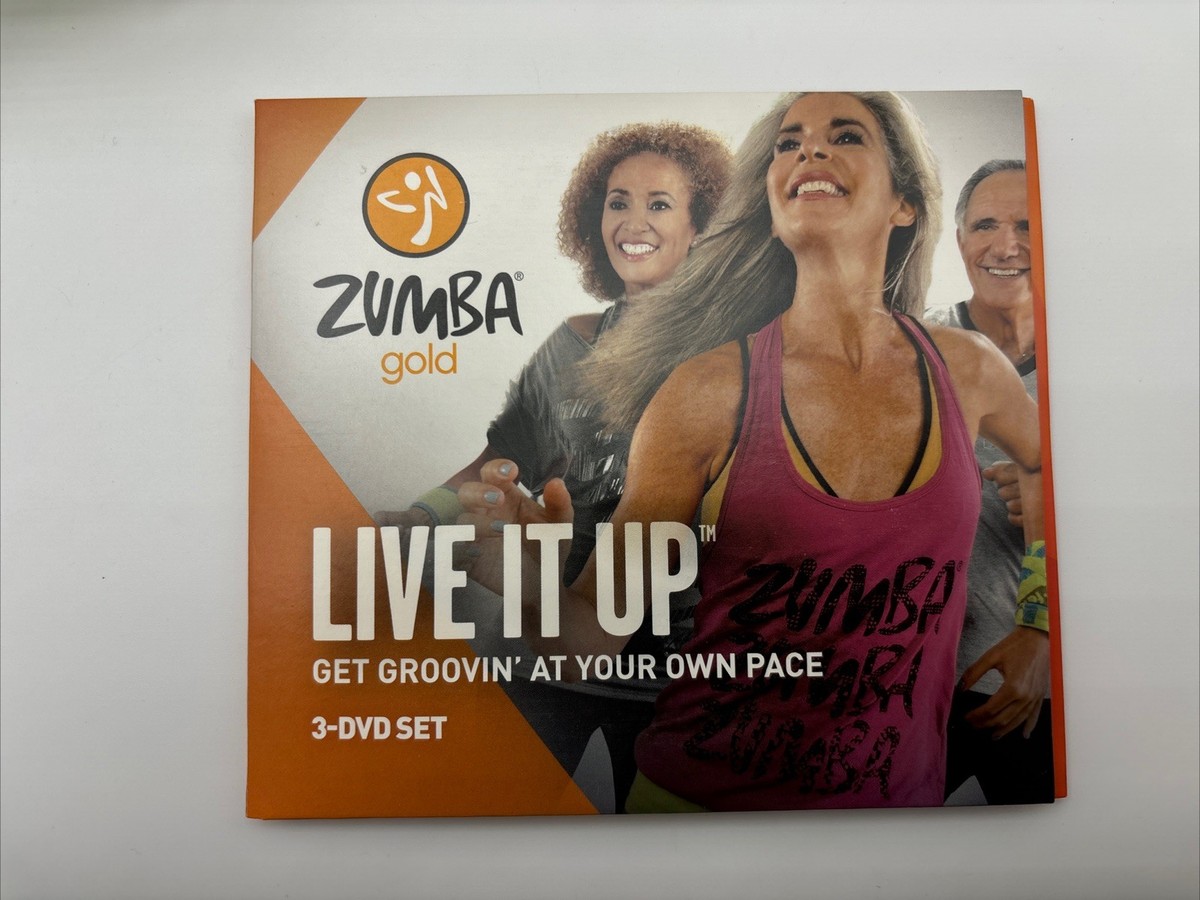 Zumba Gold Live It Up Box Set 3 DVD & Dance Fitness Cardio Shaker