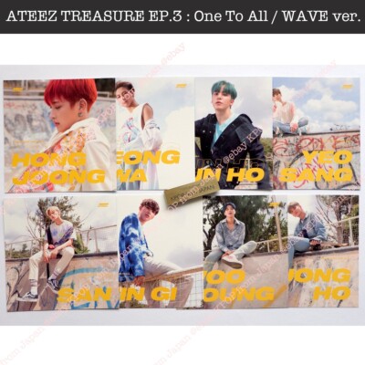 SAN ATEEZ TREASURE EP.3 : One To All / WAVE ver. Album + Photocard