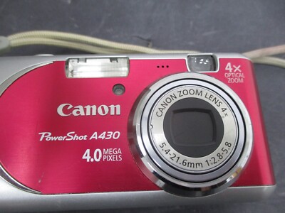 Canon PC1186 PowerShot A430 4.0 MP Digital Camera w/ Memory Card