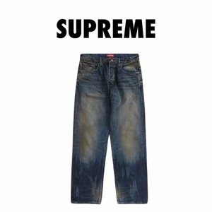 Supreme Distressed Loose FIT Selvedge Jean | eBay