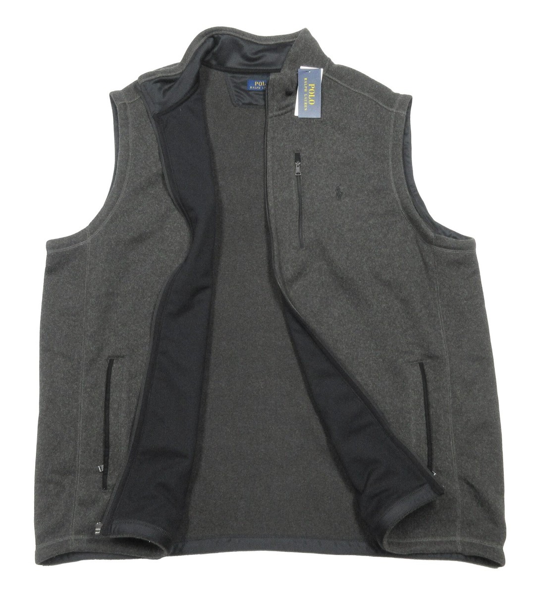 Polo Ralph Lauren Big & Tall Men's Grey Heather Fleece Full Zip