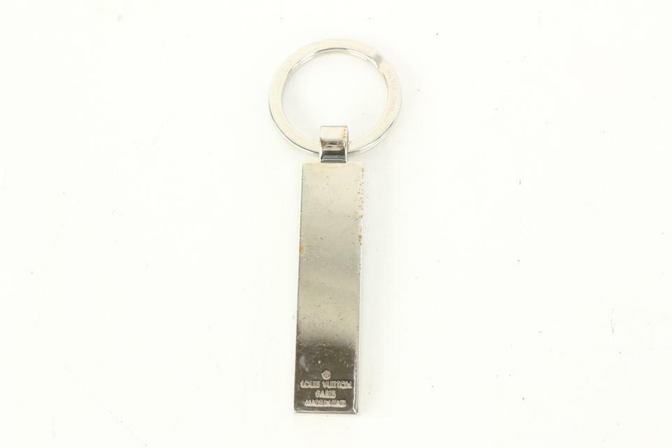 Louis Vuitton M67918 Silver Damier Keychain Keyring Key Charm