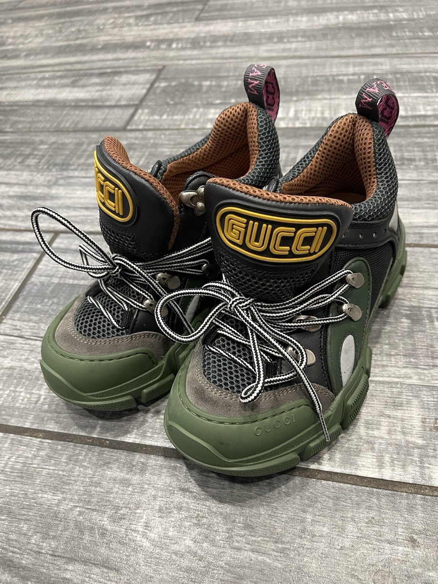 Gucci Flashtrek Green Low-Top Sneaker N3210 Men's Size 34.5 | eBay